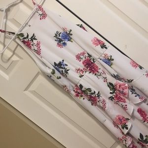 White dress with floral details